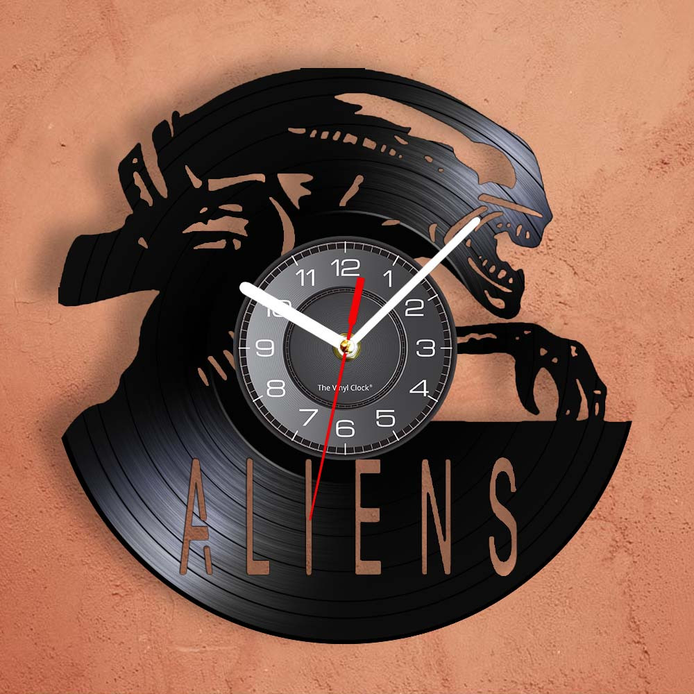 Laser Cut Aliens Warrior Vinyl Wall Clock