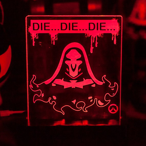 Laser Cut Reaper 3D Illusion Lamp