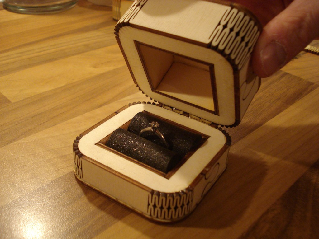 Laser Cut Engagement Ring Box