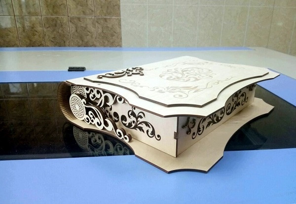 Laser Cut Decorative Folding Book Box