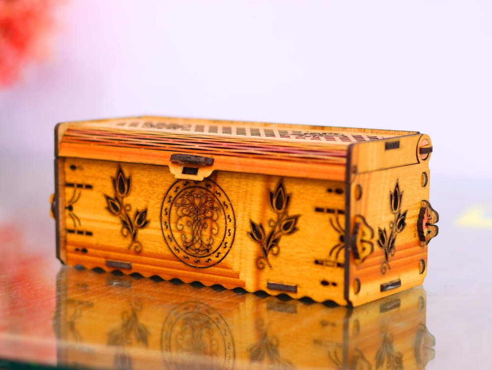 Laser Cut Decorative Wood Gift Box