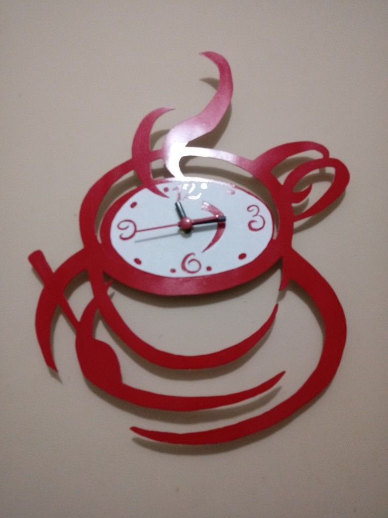 Laser Cut Coffee Wall Clock