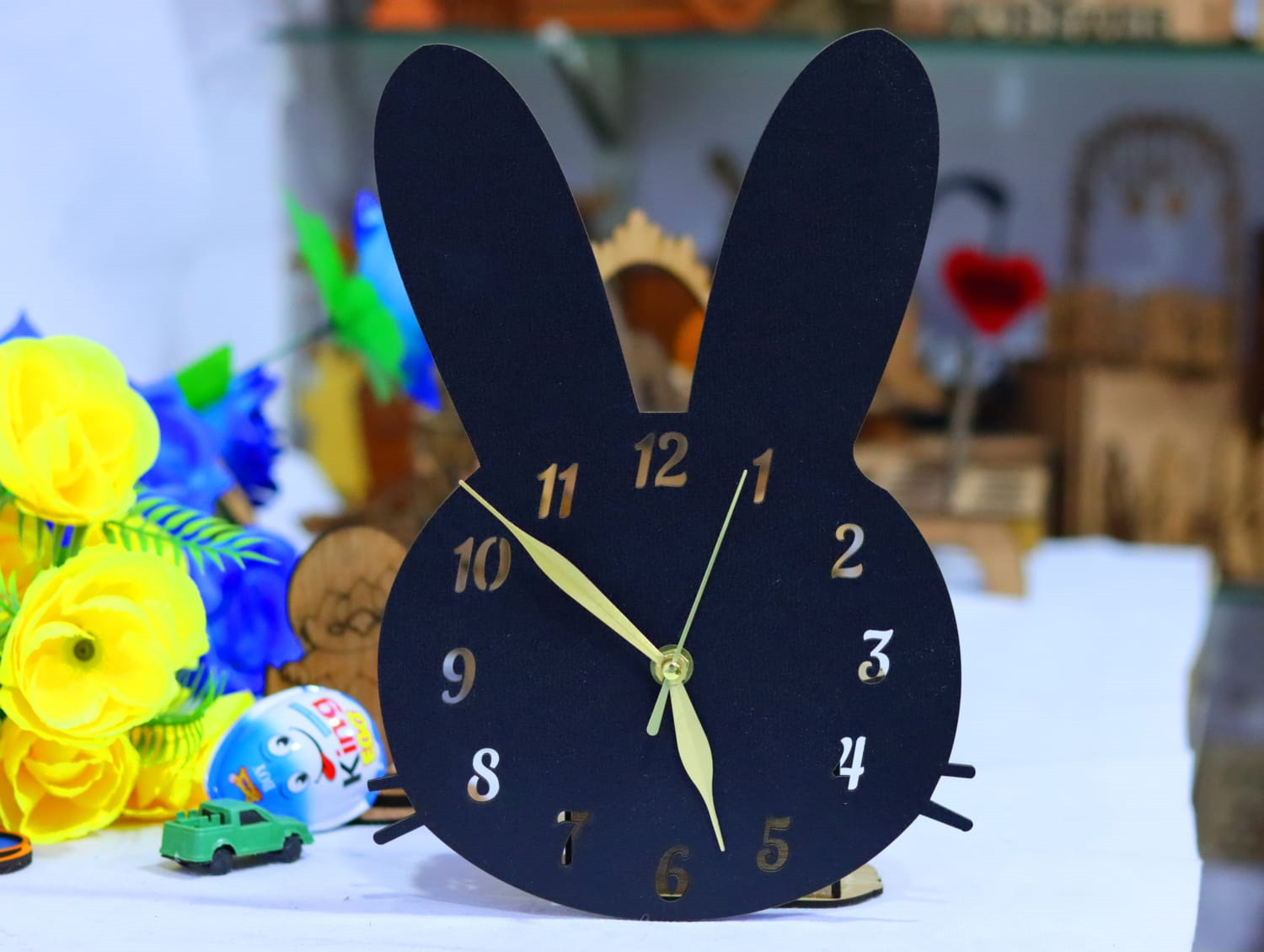 Laser Cut Bunny Wall Clock