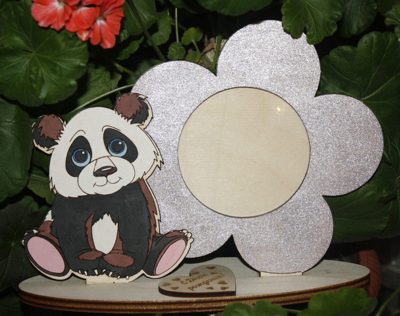 Laser Cut Panda Photo Frame