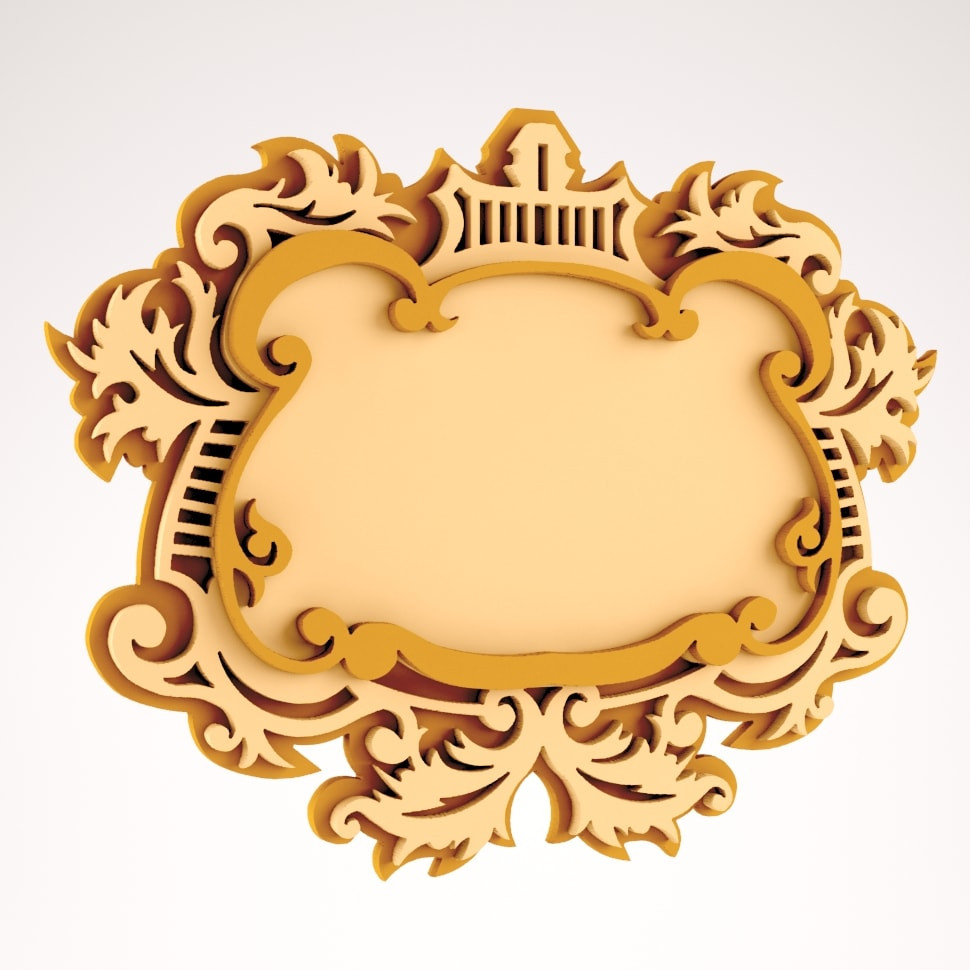 Laser Cut Oval Mirror Frame