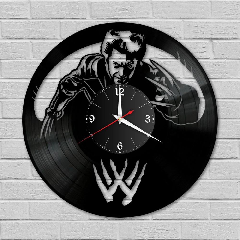 Laser Cut Wolverine Vinyl Wall Clock