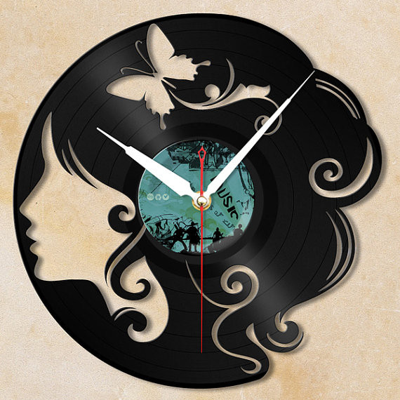 Laser Cut Fairy Girl With Butterfly Wall Clock