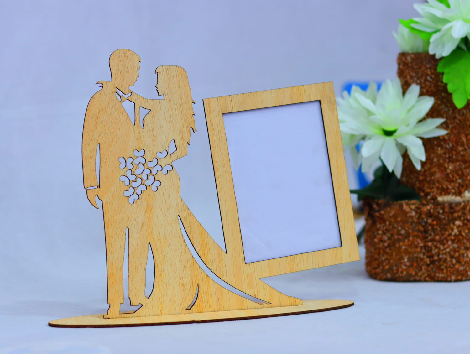 Laser Cut Wedding Photo Frame