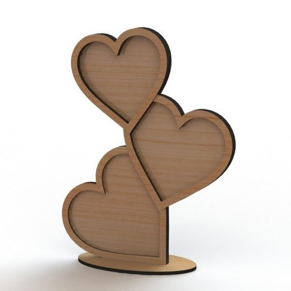 Laser Cut Wedding Heart Drop Box